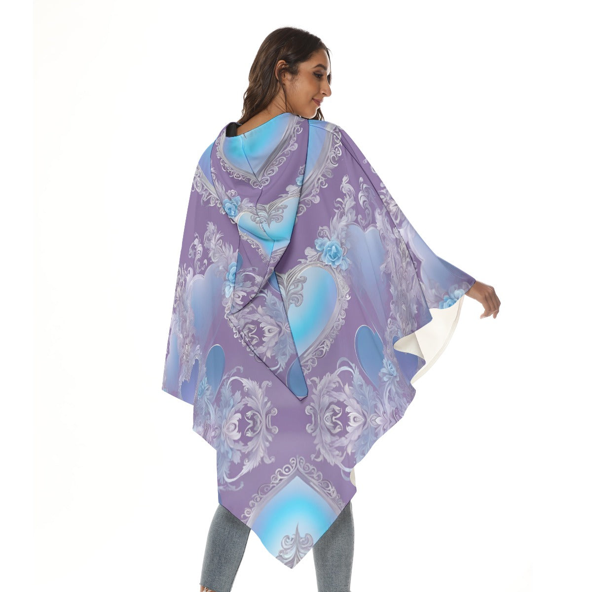 PGP Holiday She Prefers Silver Line - Cloud - Unisex Moon Shadow Hooded Cloak