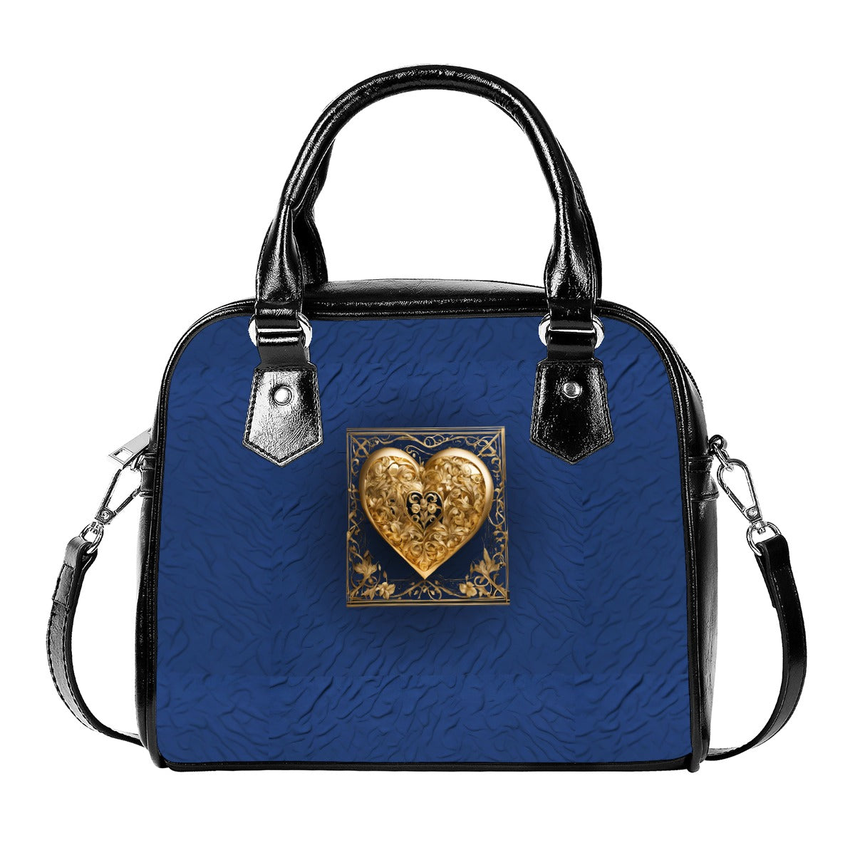 PGP Holiday 2025 Kali "Undine" Handbag With Single Shoulder Strap - Royal Blue Micro Pebble Print