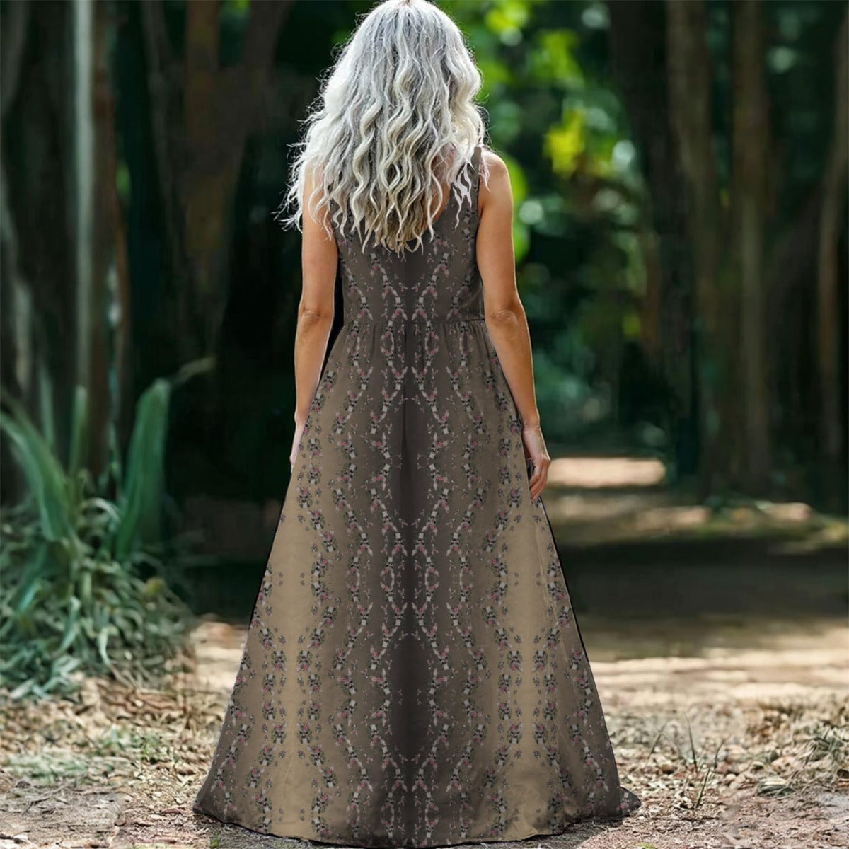 Rochelle Fawn & Fern Sleeveless Maxi Dress