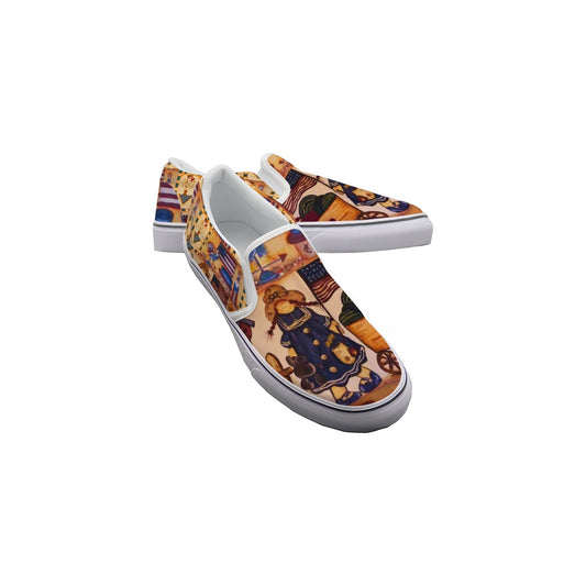 Suzanne Independence Day Women’s Slip-On Canvas Sneakers – Everyday Comfort by PGP Holiday