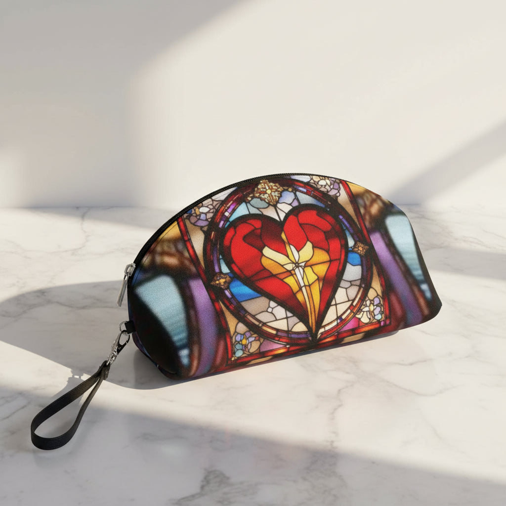Valenedit | Glassworks IV Curved Cosmetic Bag — Stained-Glass Inspired Travel Pouch