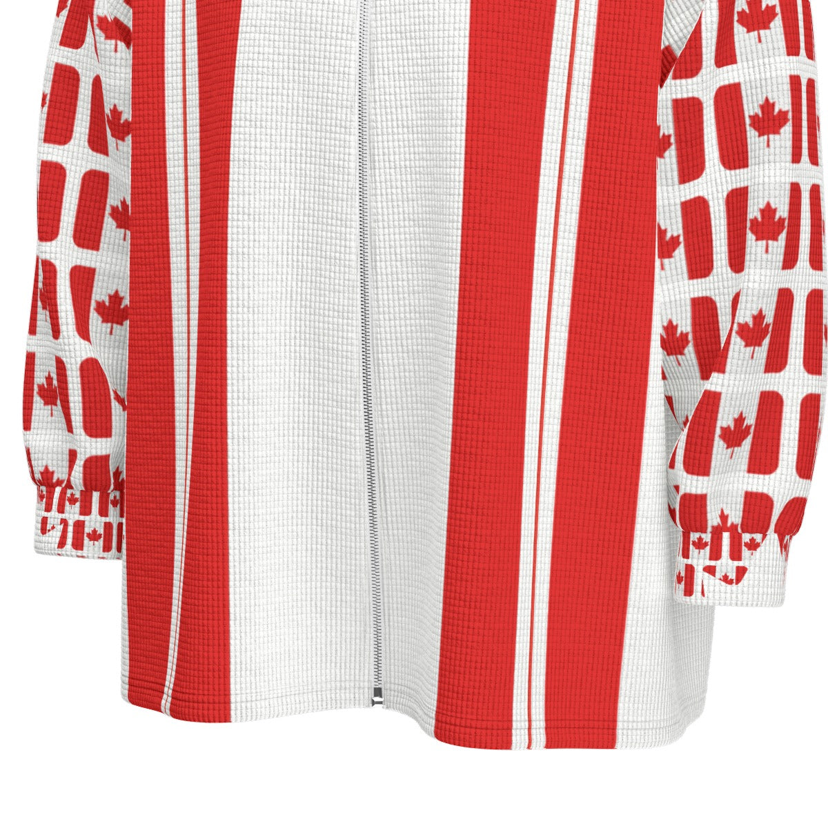 PGP Holiday Designer Canadian Flag Day Unisex Stand Collar Zipped Jacket