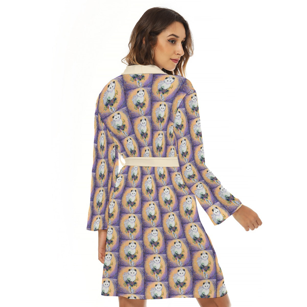 PGP Holiday Margeaux Super Mom Soft Jersey Robe with Shawl Collar and Waist Tie