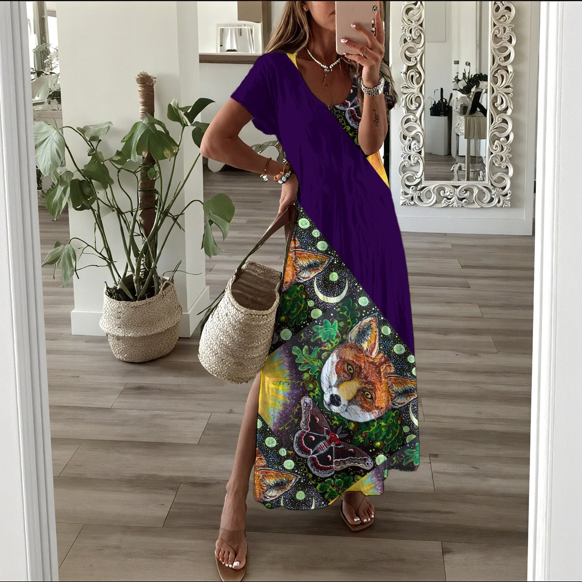 Margeaux Foxfire Long Dress - Dark Eminence Purple