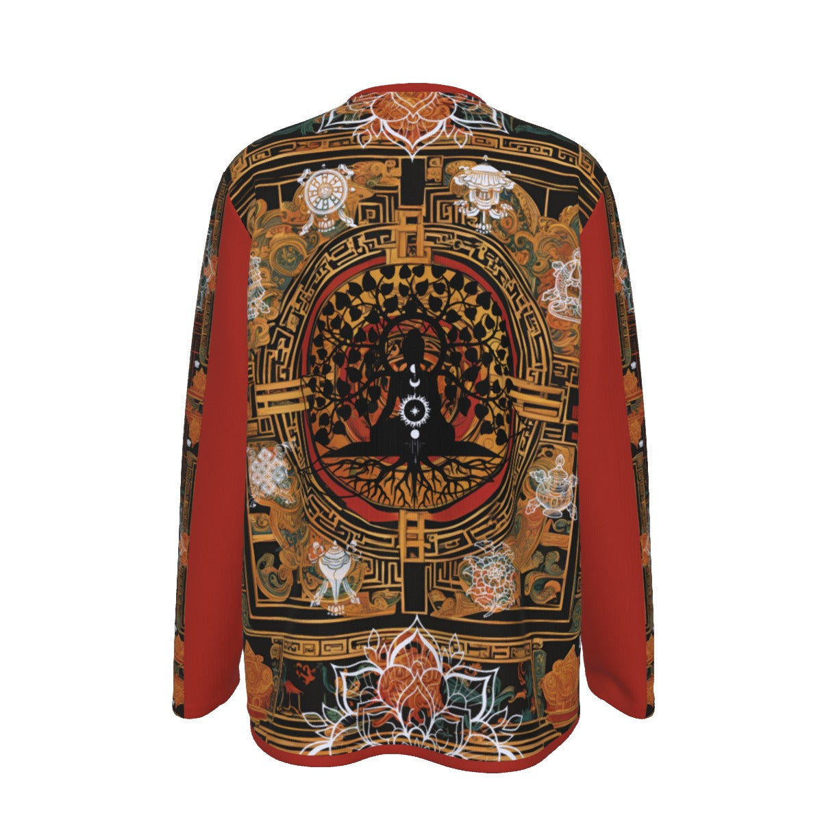 PGP Holiday Tibetan Ember Open Surplice Top – Exotic V-Neck Outerwear - Rust
