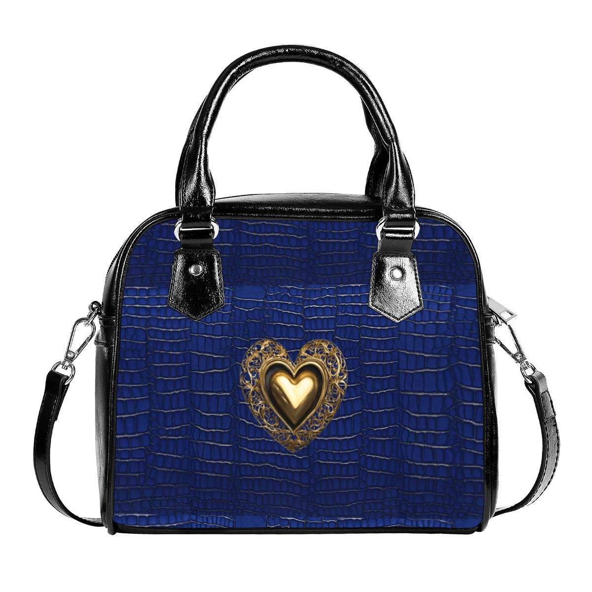 PGP Holiday 2025 Isis "Undine" Handbag With Single Shoulder Strap - Egyptian Blue Alligator Print