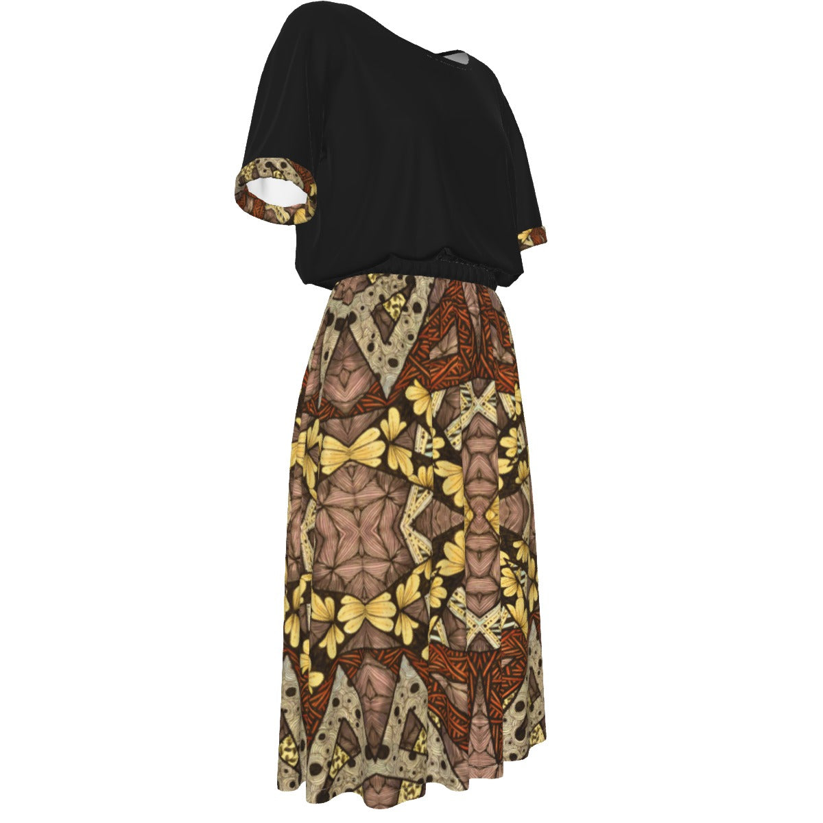All-Over Print Women's Elastic Waist Dress