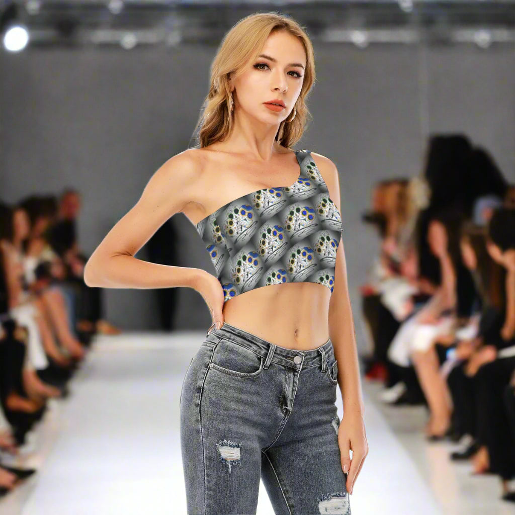 PGP Holiday Amanda One-Shoulder Cropped Top – Sleek, Sporty, and Ultra-Flattering