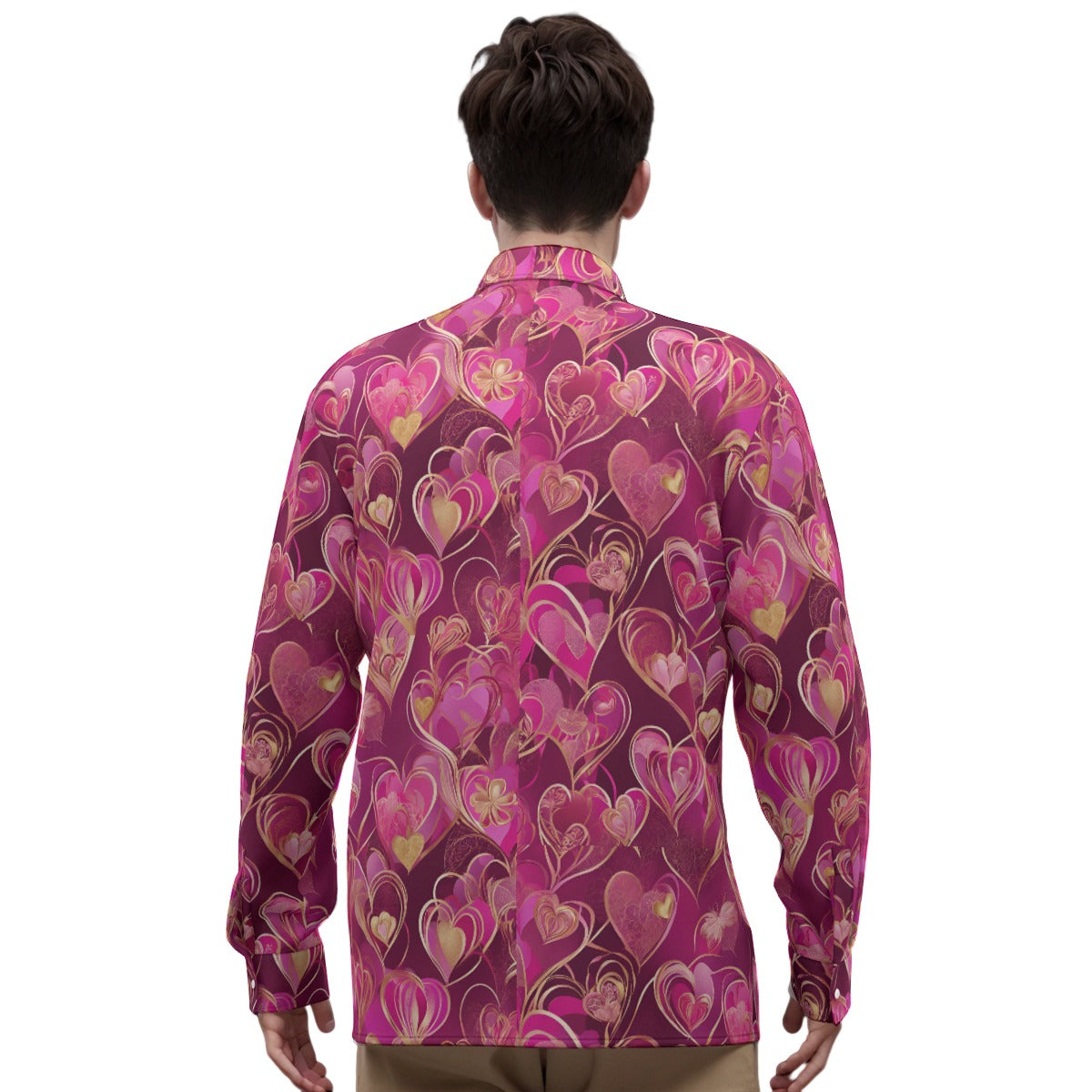 He’s a Valen-Divo Men’s Imitation Silk Long-Sleeved Shirt | Stylish and Comfortable Regular Fit