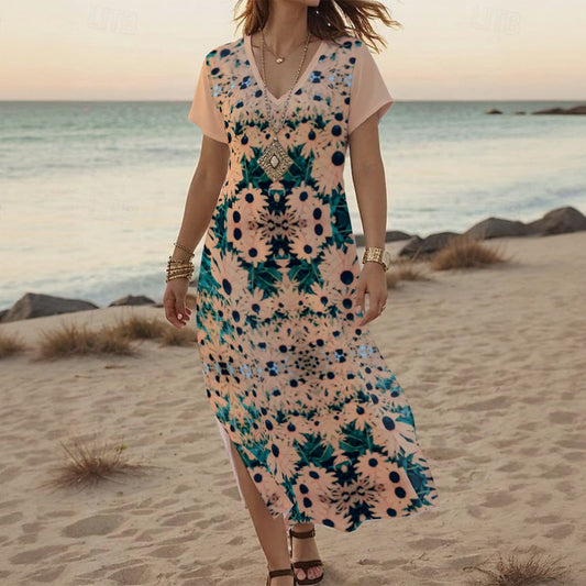 PGP Holiday Stacy Playing Around V-neck Dress With Side Slit