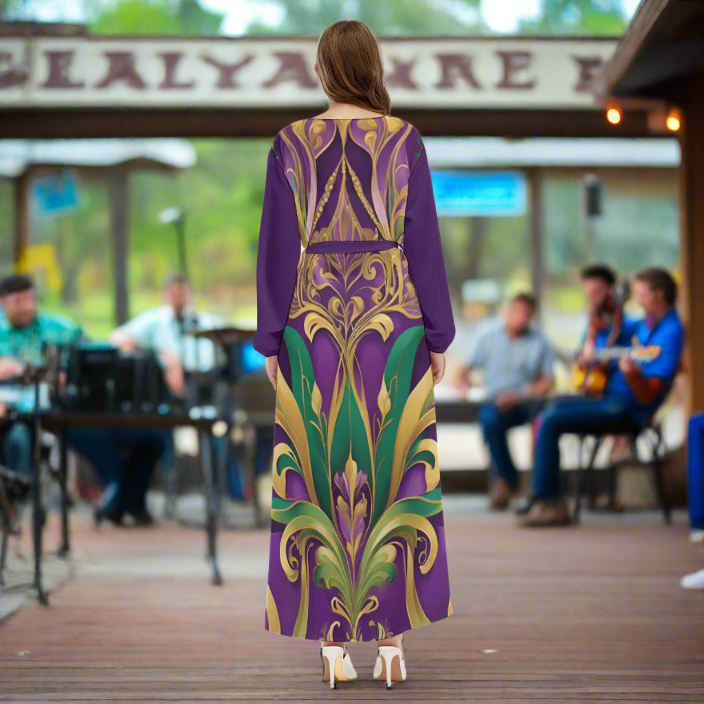 PGP Holiday Mardi Gras Lightweight Movement Overcoat – Elegant, Flowing & Versatile