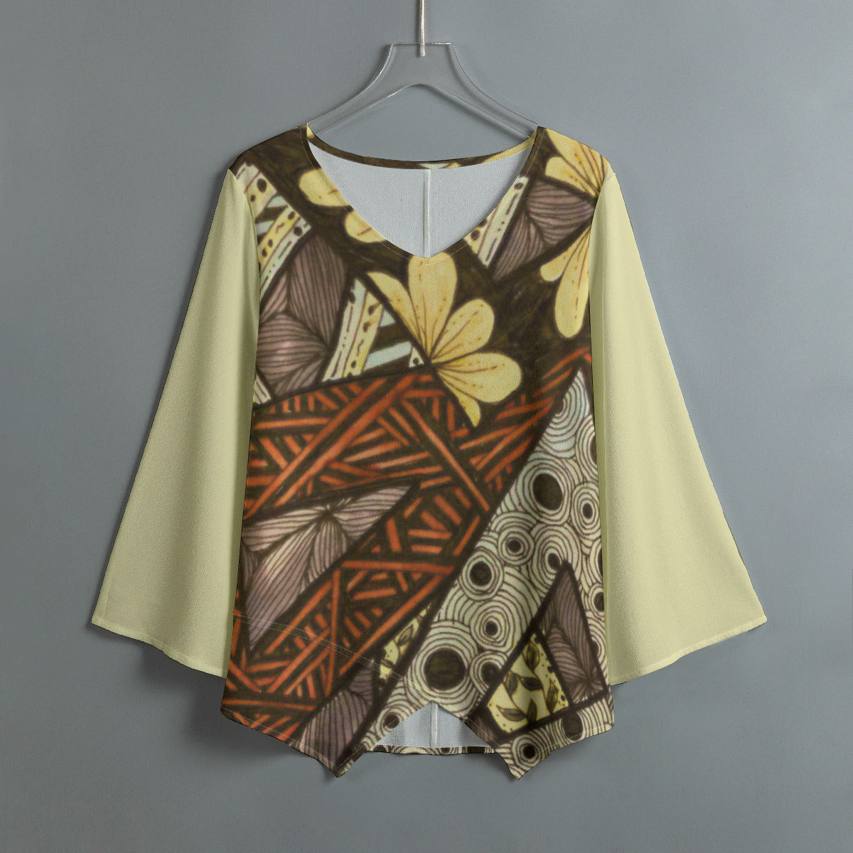 PGP Holiday Melissa Beach Stroller Top with Split Hem Front & Buttercream Sleeves – Limited IWD