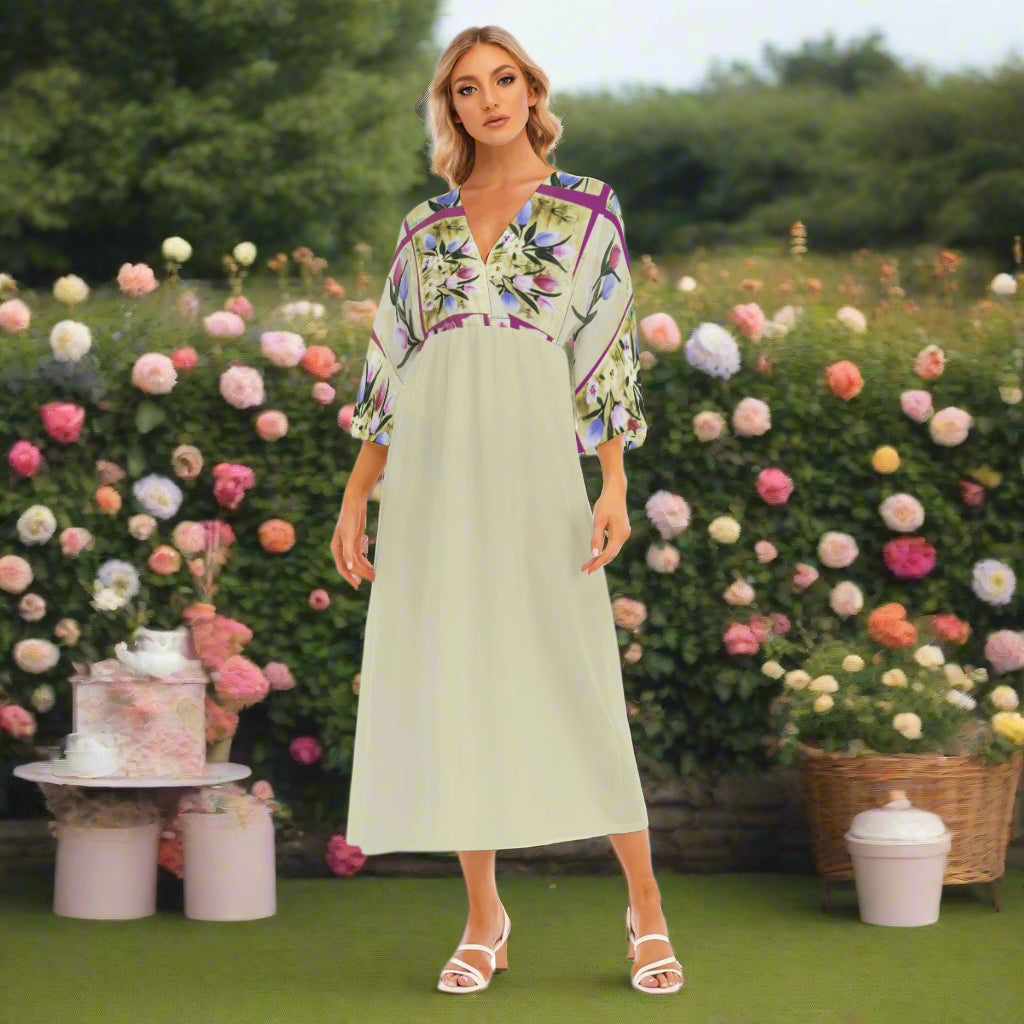 PGP Holiday Suzanne Bunny Garden Mid Sleeve Dress – Effortlessly Stylish & Comfortable