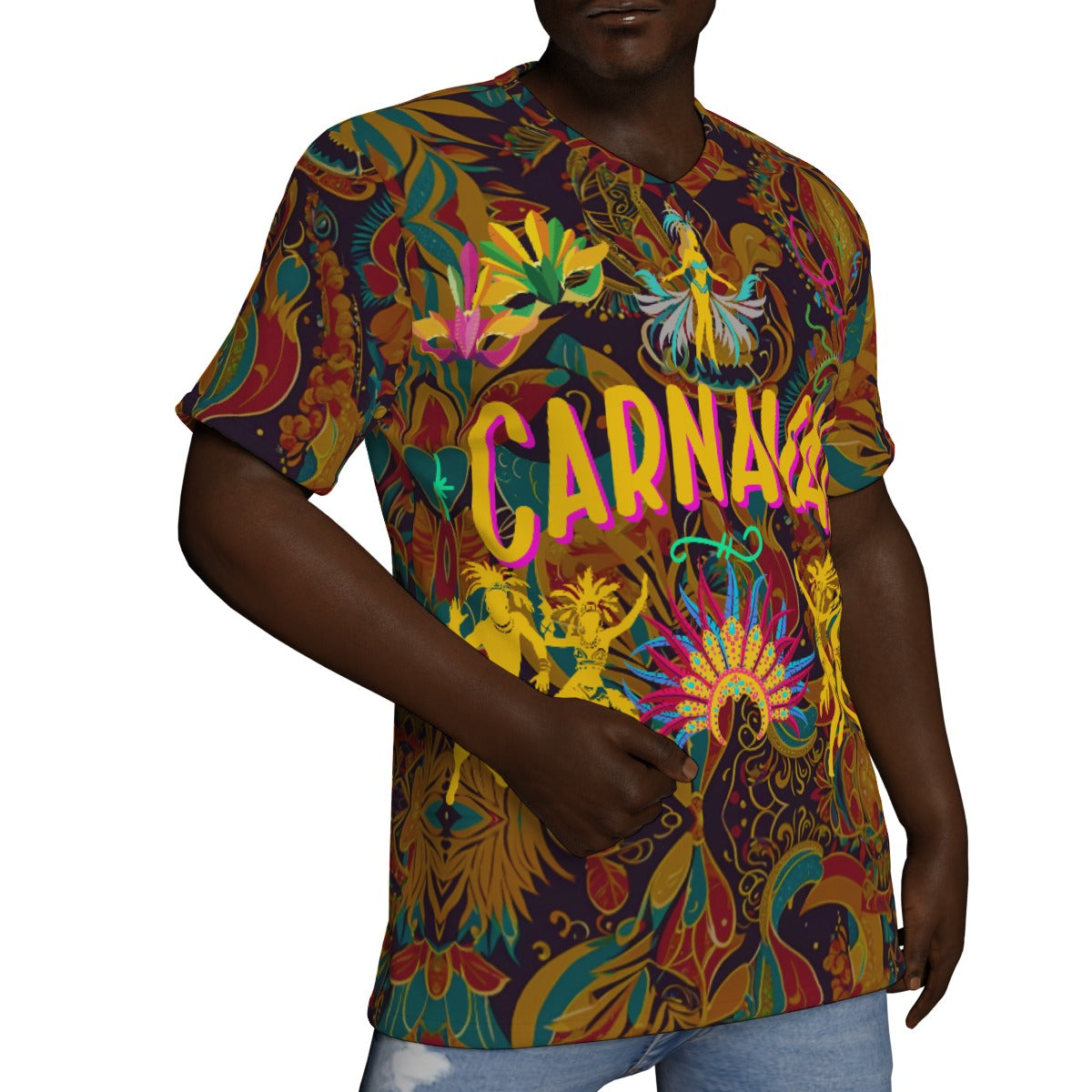 PGP Holiday Carnaval V-Neck T-Shirt – Soft, Breathable & Versatile for Every Season
