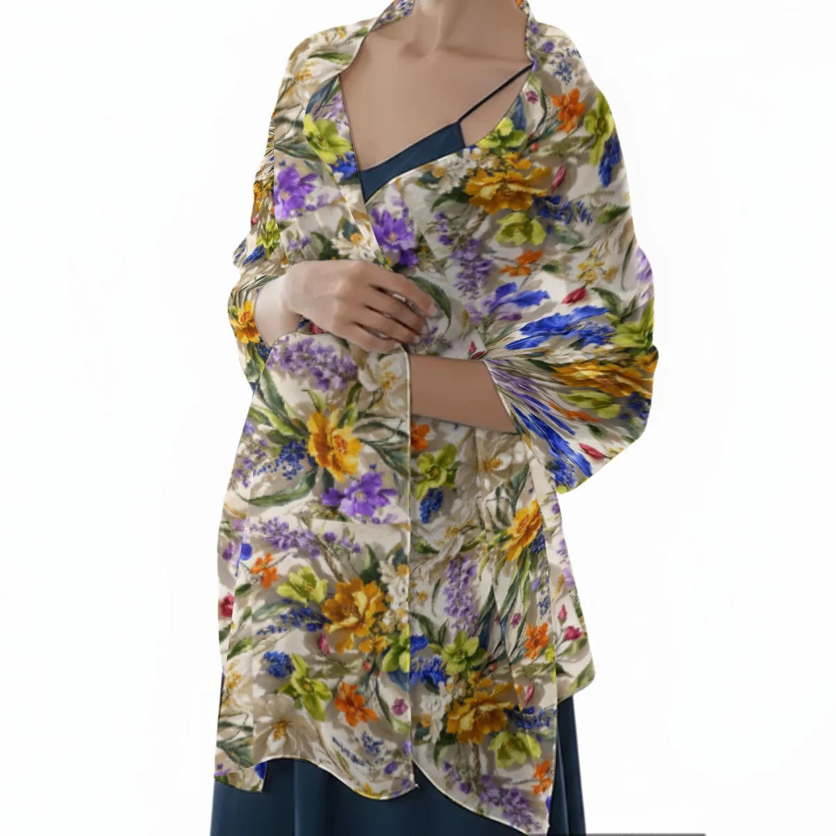 PGP Holiday WANDERSPRING Hope Botanical Silk-Feel Rectangle Scarf