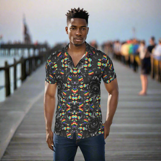 PGP Holiday Suzanne Pride 2025 Spread Collar Cocktail Shirt