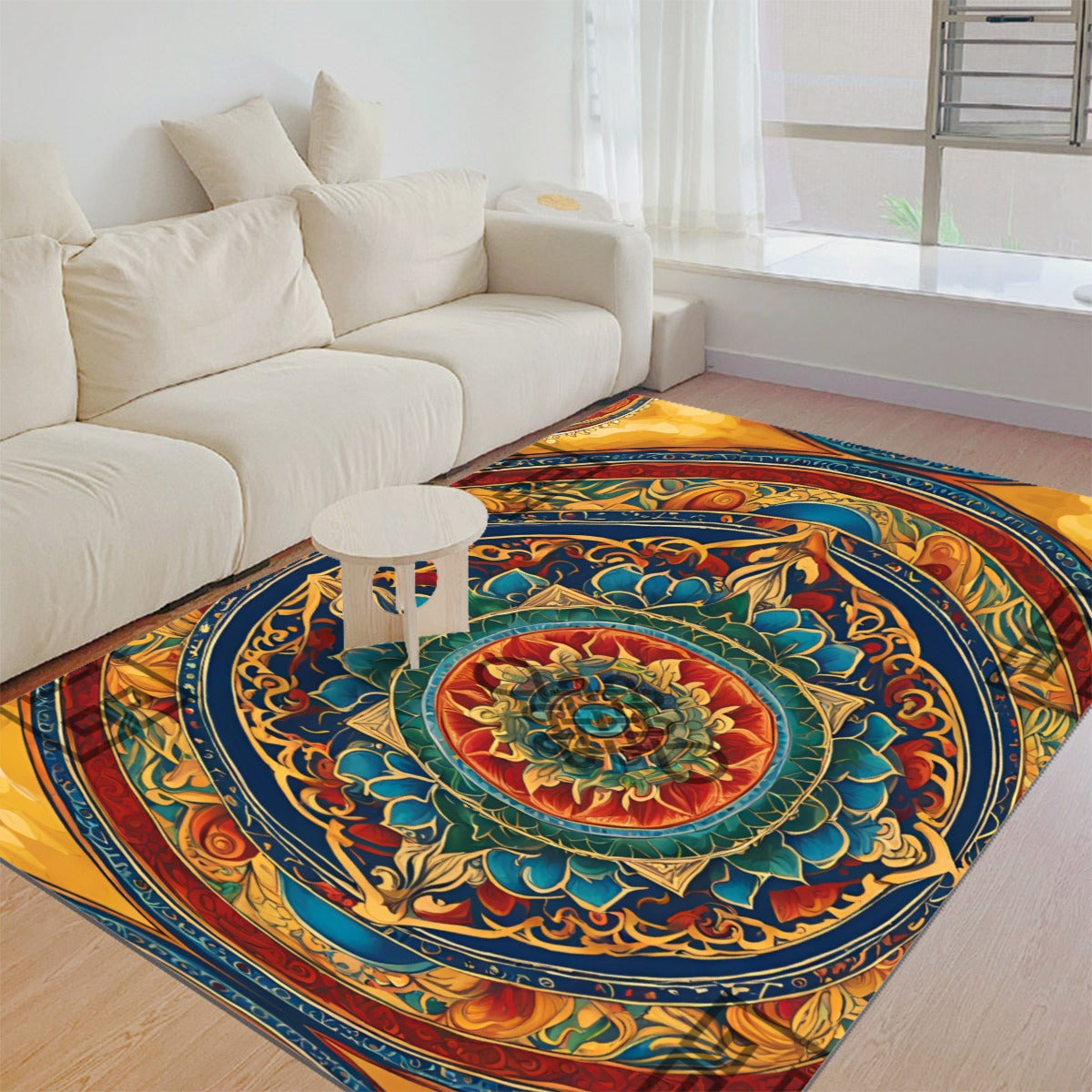 PGP Holiday 5 Element Mandala Foldable Thickened Floor Mat – Soft, Non-Slip, and Stylish