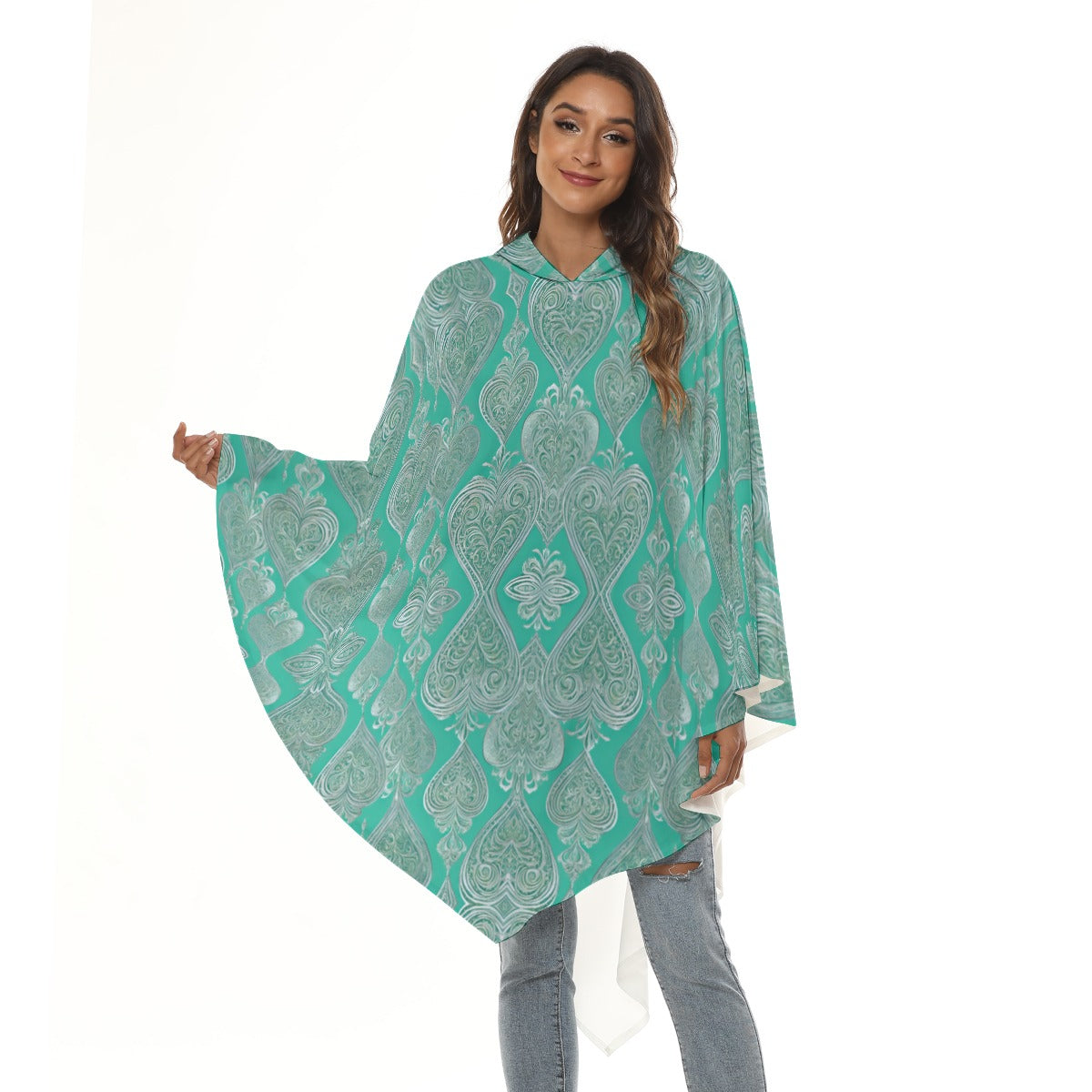 PGP Holiday She Prefers Silver Line - Mint - Unisex Moon Shadow Hooded Cloak