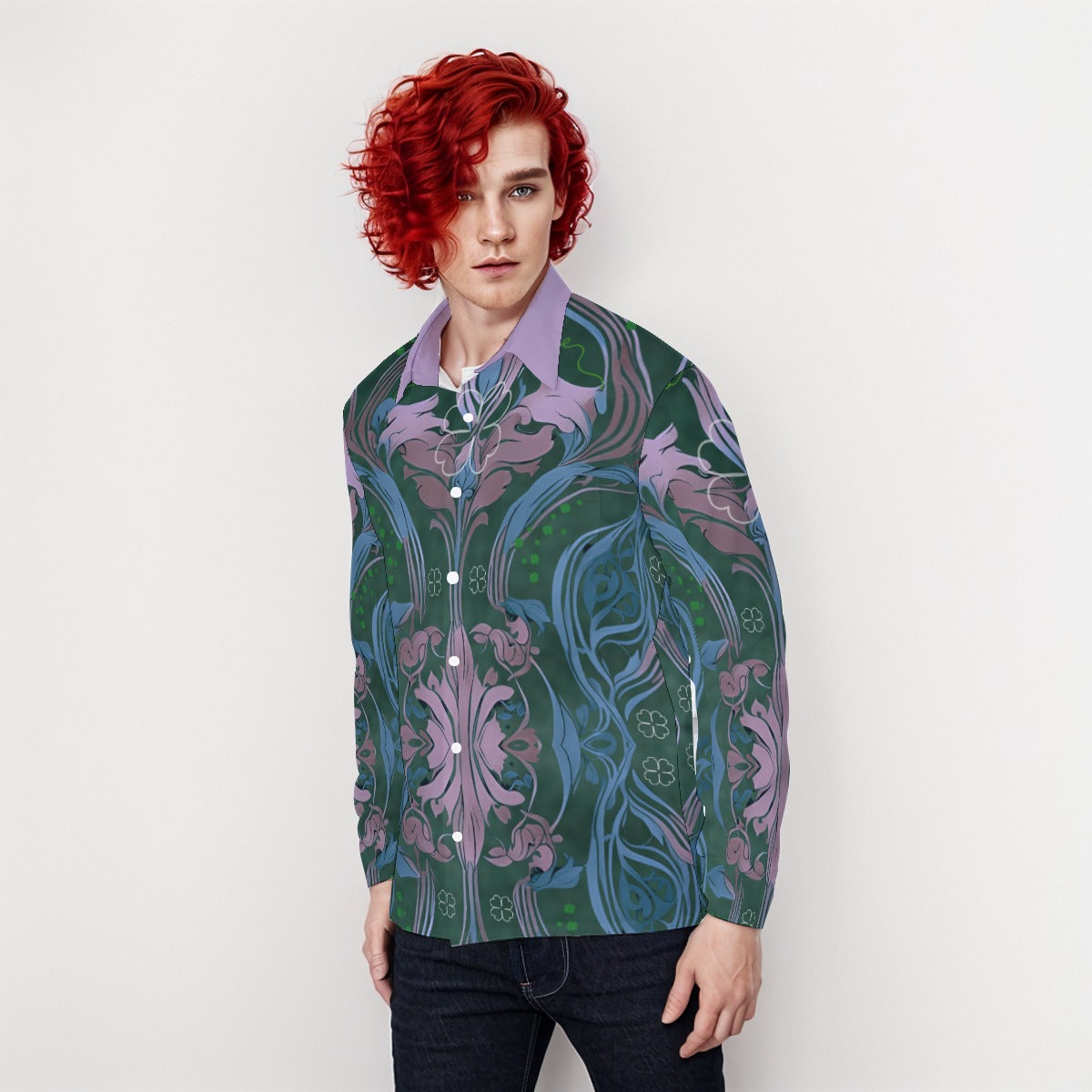 PGP Holiday Brídeach Men's Long Sleeve Shirt – Classic Fit, Lightweight & Stylish