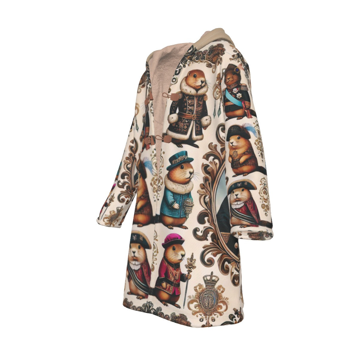 PGP Holiday Horn Button Long Fleece Windbreaker – Warm, Stylish & Versatile!