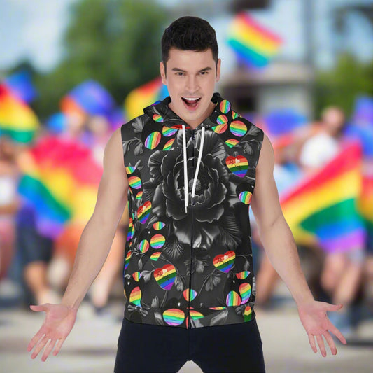 PGP Holiday Suzanne Pride 2025 Men's Zipper-Up Sleeveless Hoodie