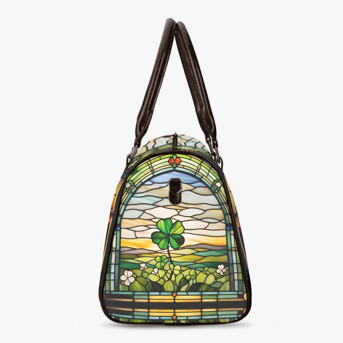 PGP Holiday Cluainsholas Chic Duffel Bag | Stained Glass Motif– Bold, Stylish & Versatile