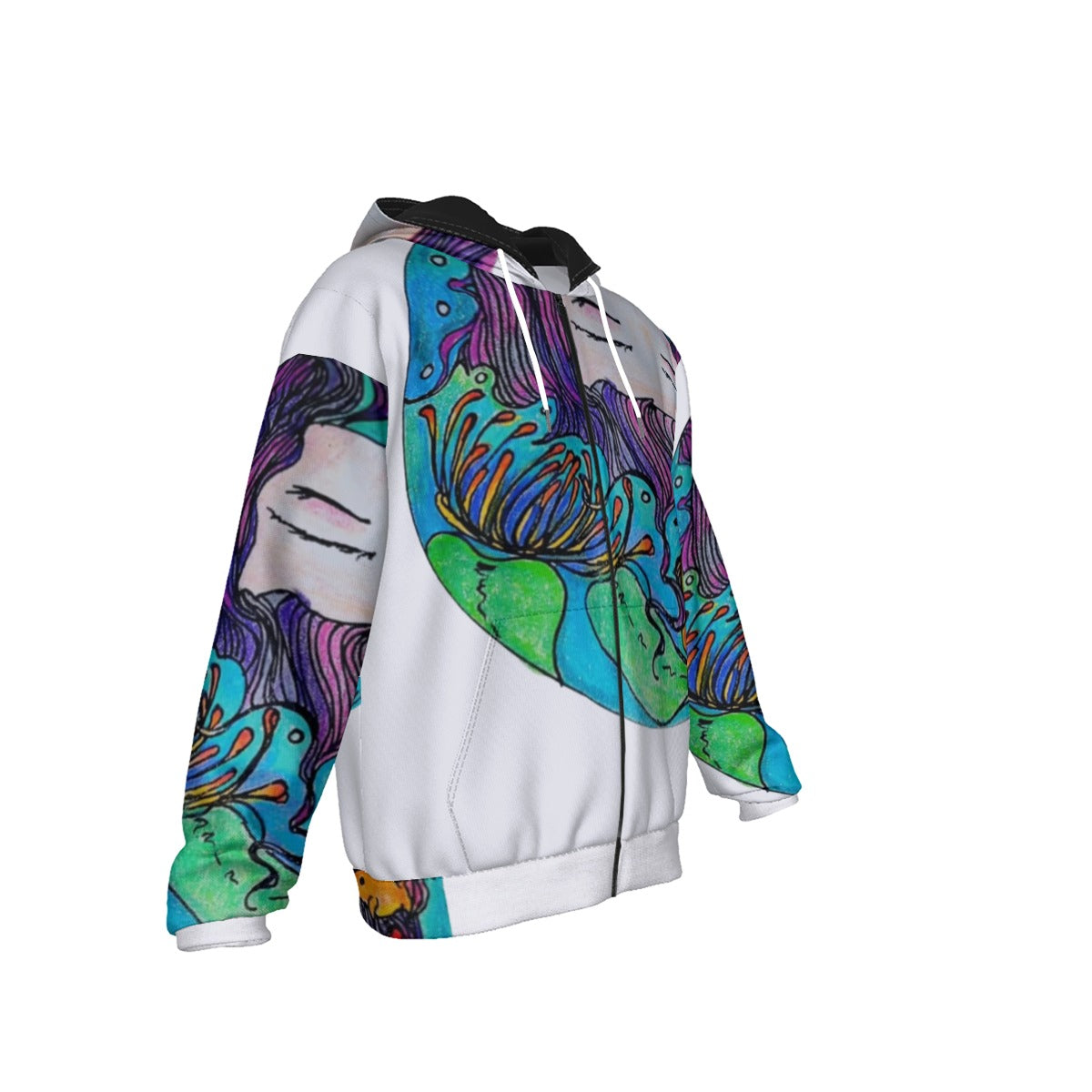 Rochelle Wishing Well Men's Heavy Fleece Zip Up Hoodie