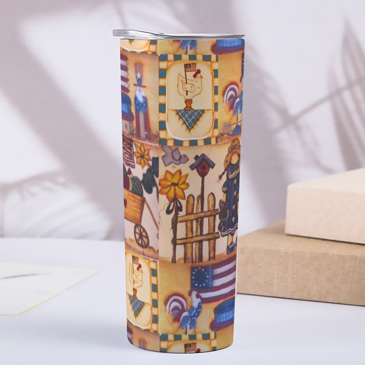 Suzanne Independence Day 20oz Custom Stainless Steel Tumbler with Sliding Lid – PGP Holiday