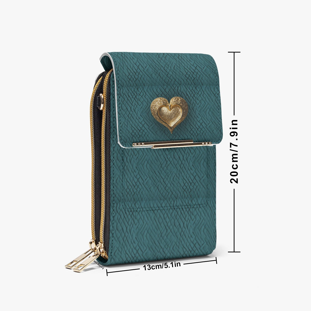 PGP Holiday 2025 Hecate Mobile Phone Chest Bag - Lush Teal Waffle Texture Print