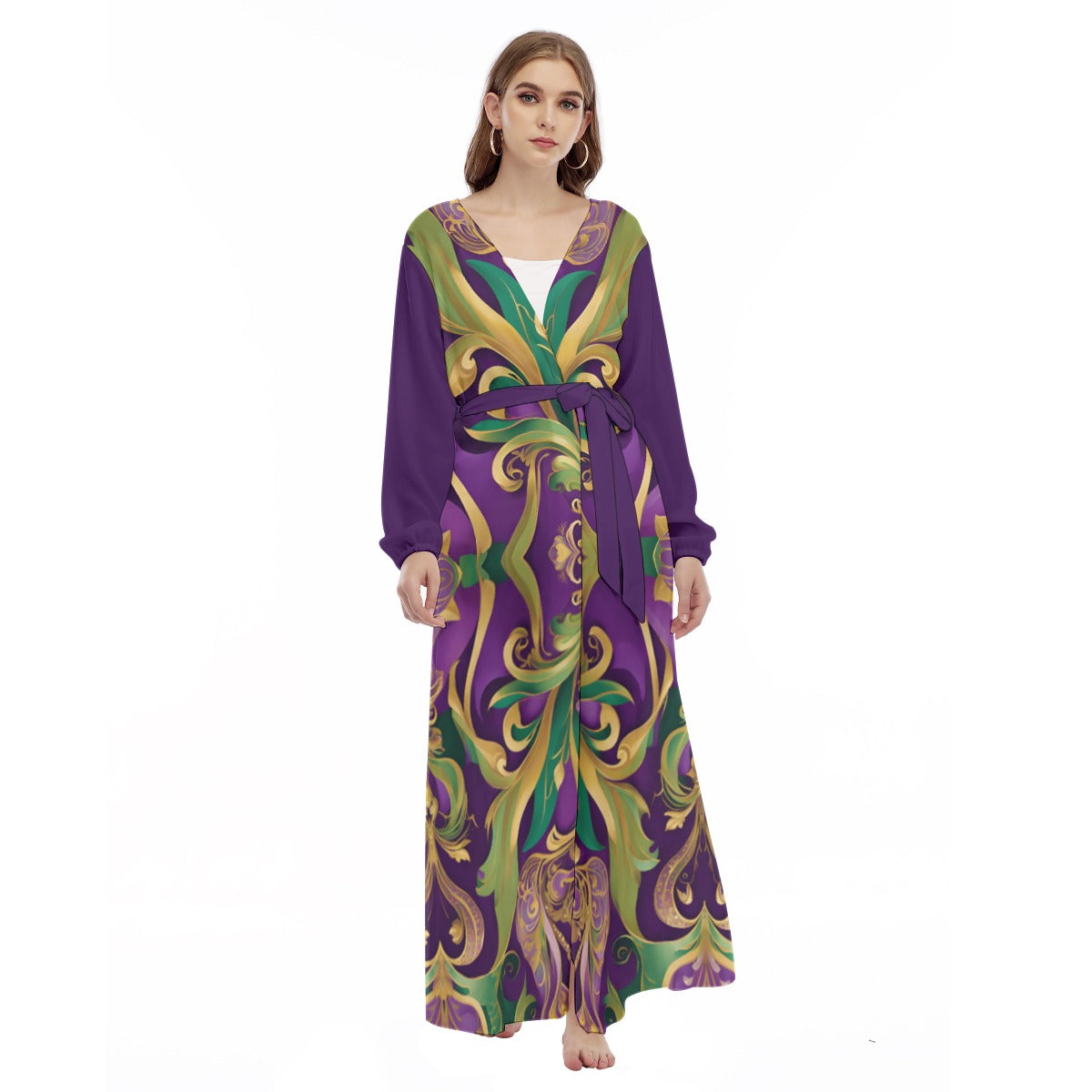 PGP Holiday Mardi Gras Lightweight Movement Overcoat – Elegant, Flowing & Versatile