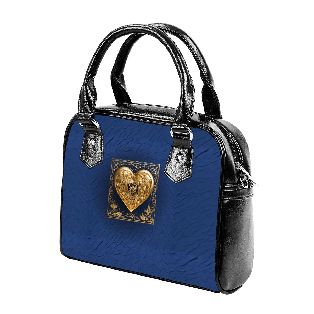 PGP Holiday 2025 Kali "Undine" Handbag With Single Shoulder Strap - Royal Blue Micro Pebble Print
