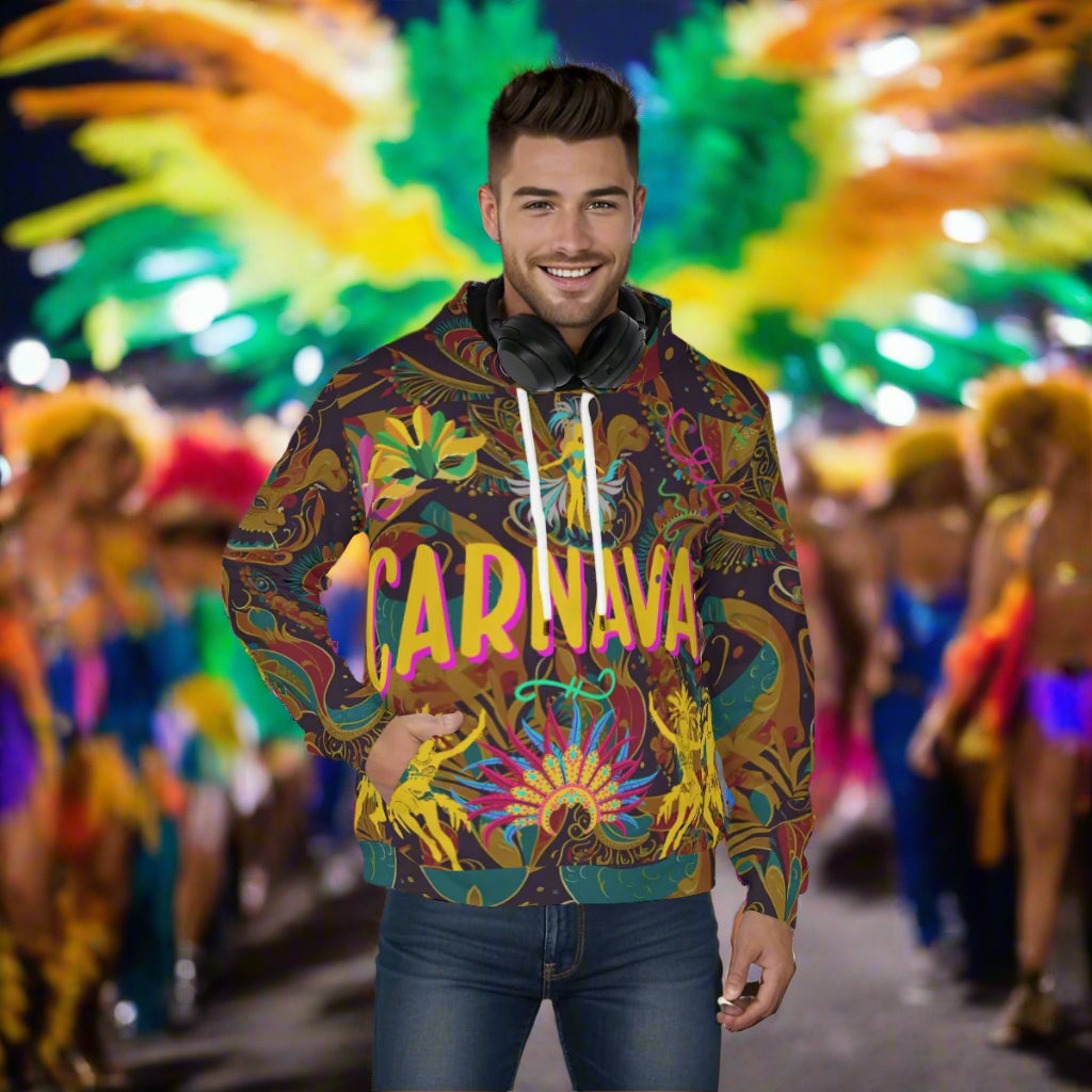 PGP Holiday Carnaval Men's Pullover Hoodie – Classic Comfort & Versatile Style