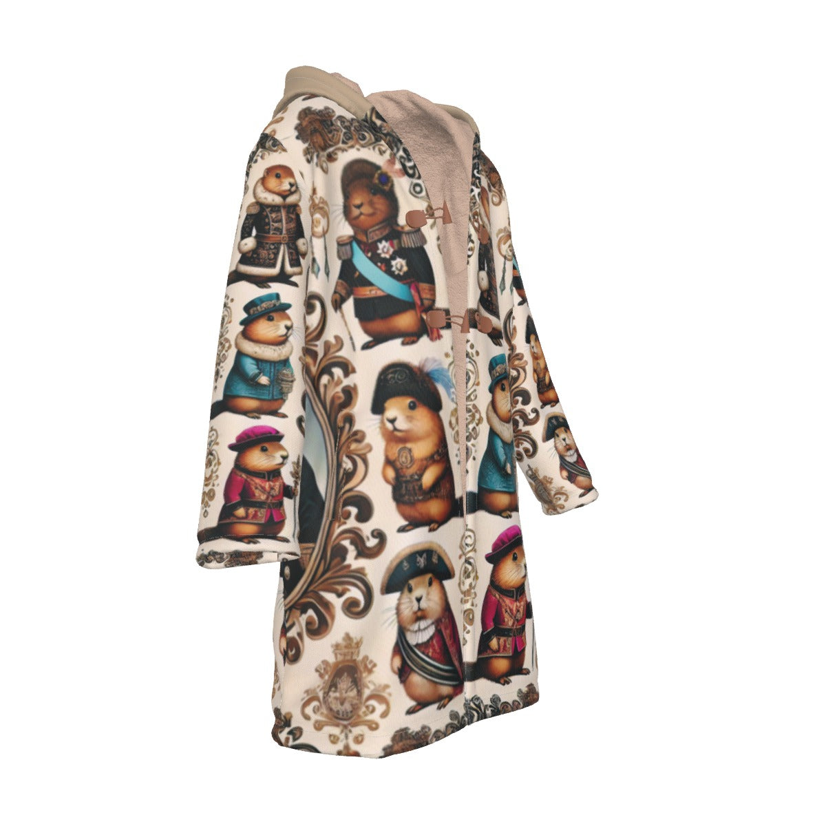 PGP Holiday Horn Button Long Fleece Windbreaker – Warm, Stylish & Versatile!