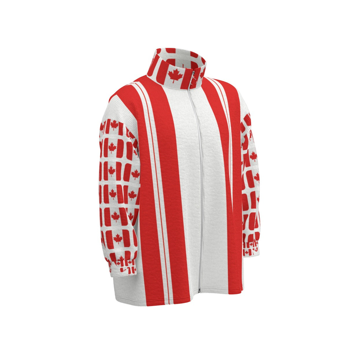 PGP Holiday Designer Canadian Flag Day Unisex Stand Collar Zipped Jacket