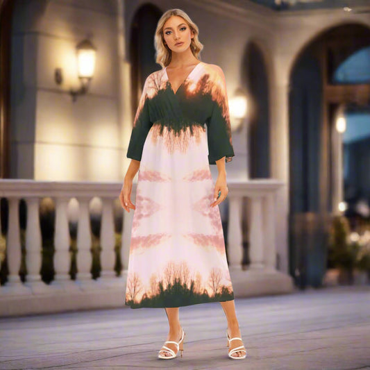 PGP Holiday | Stacy Lock 7 Mid-Sleeve Tunic Top Long Dress – Effortless Elegance with All-Day Ease