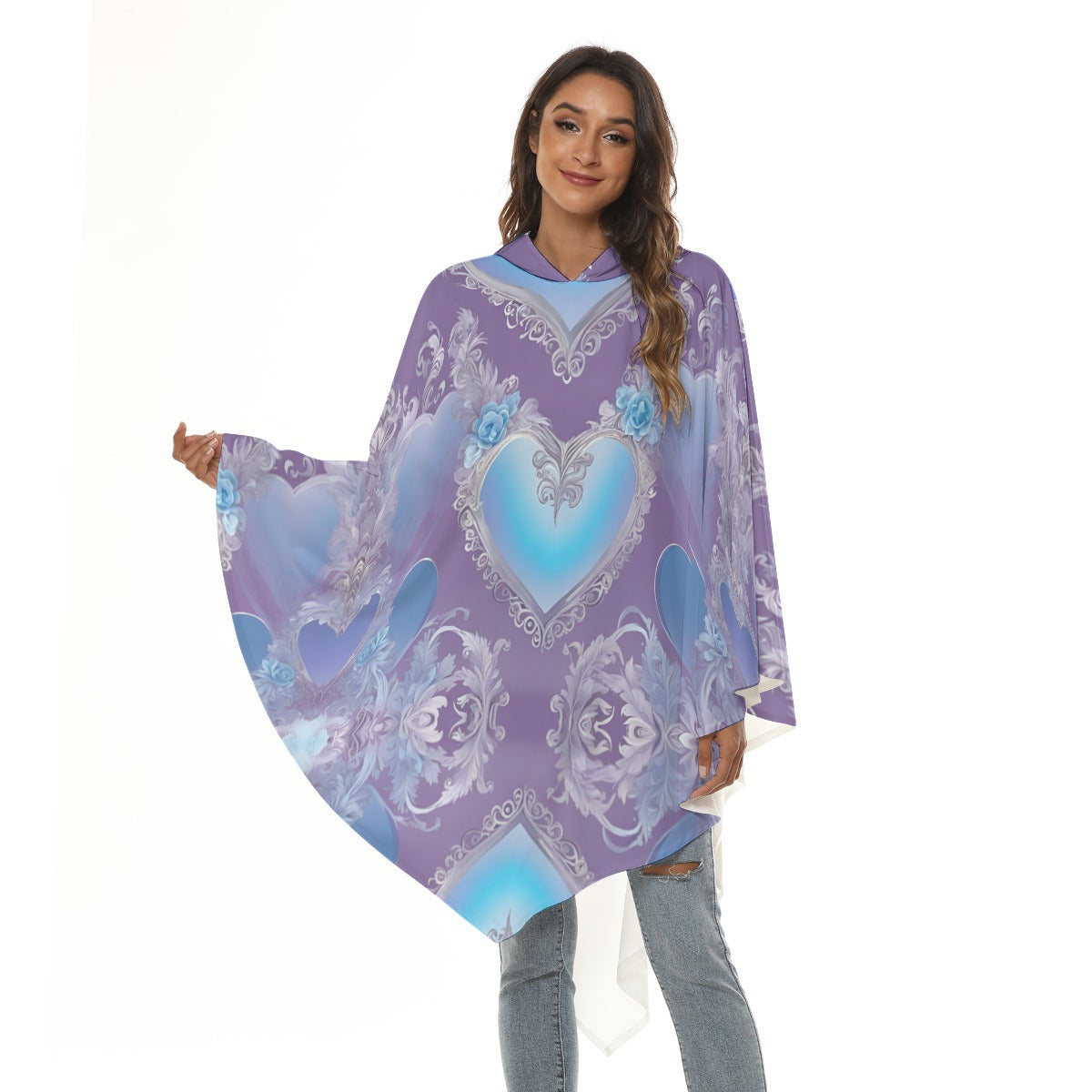 PGP Holiday She Prefers Silver Line - Cloud - Unisex Moon Shadow Hooded Cloak