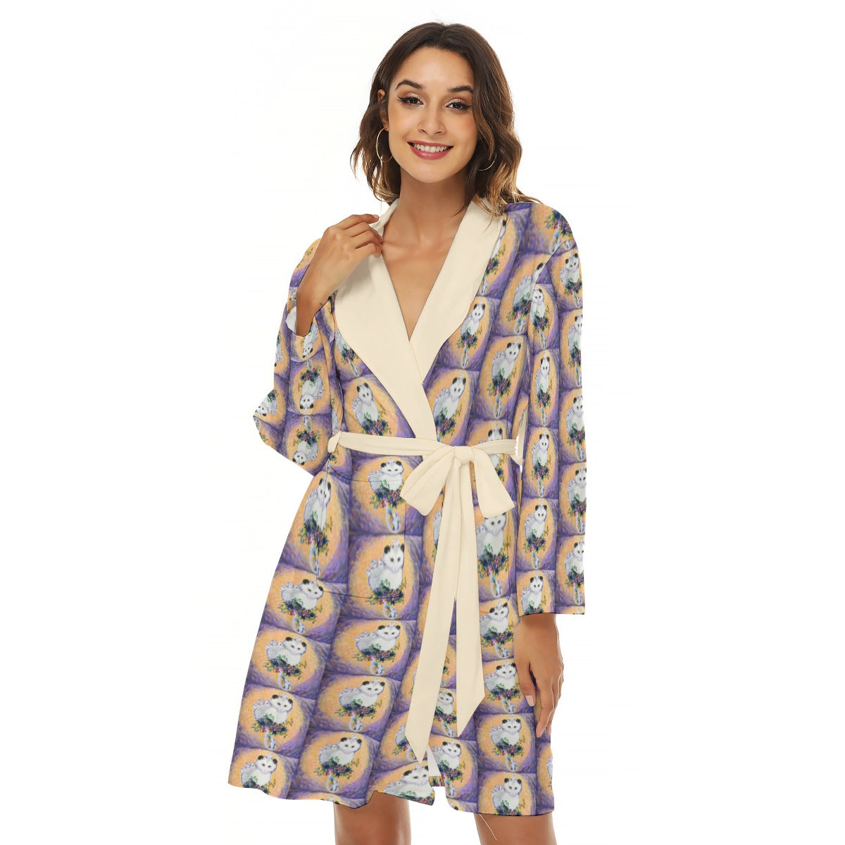 PGP Holiday Margeaux Super Mom Soft Jersey Robe with Shawl Collar and Waist Tie