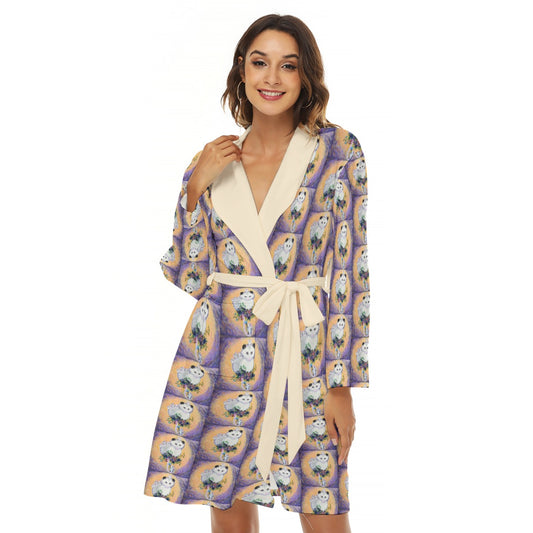 PGP Holiday Margeaux Super Mom Soft Jersey Robe with Shawl Collar and Waist Tie