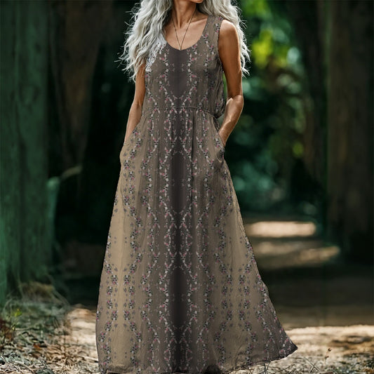 Rochelle Fawn & Fern Sleeveless Maxi Dress