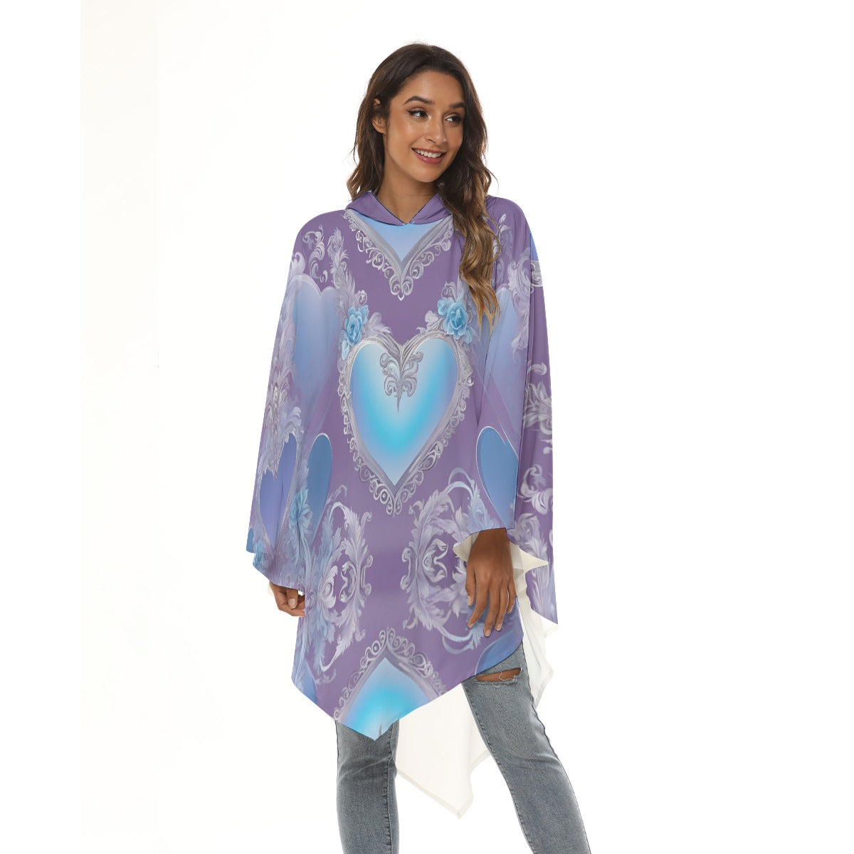 PGP Holiday She Prefers Silver Line - Cloud - Unisex Moon Shadow Hooded Cloak