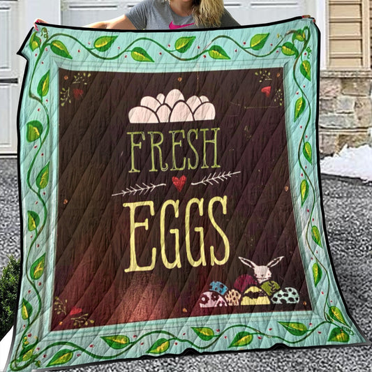 PGP Holiday Margeaux Easter Bunny Eggs Lightweight & Breathable Quilt–Cozy & Festive Spring Comfort