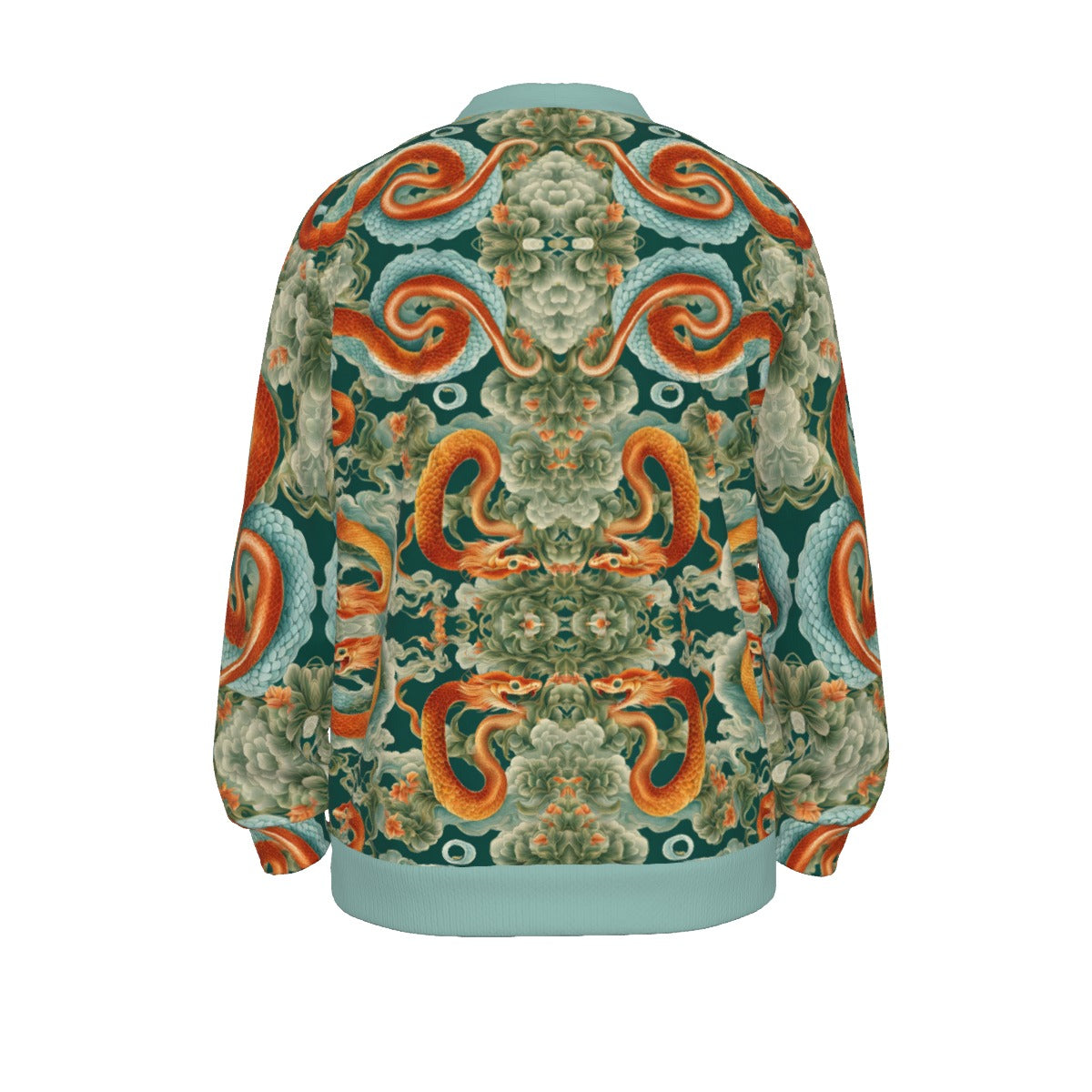 PGP Holiday Unisex Knitted Fleece Cardigan | Jade Fortune Green & Aqua | Health, Wealth & Abundance