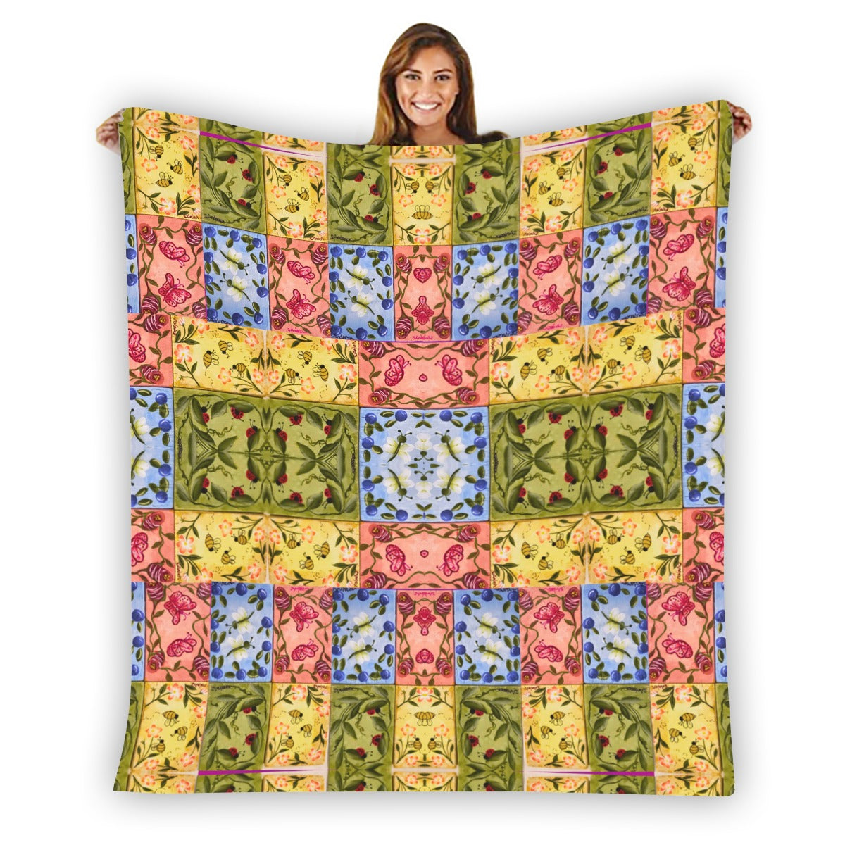 PGP Holiday Suzanne Buzzygarden Buddies Flannel Couch Throw Blanket – Soft & Cozy