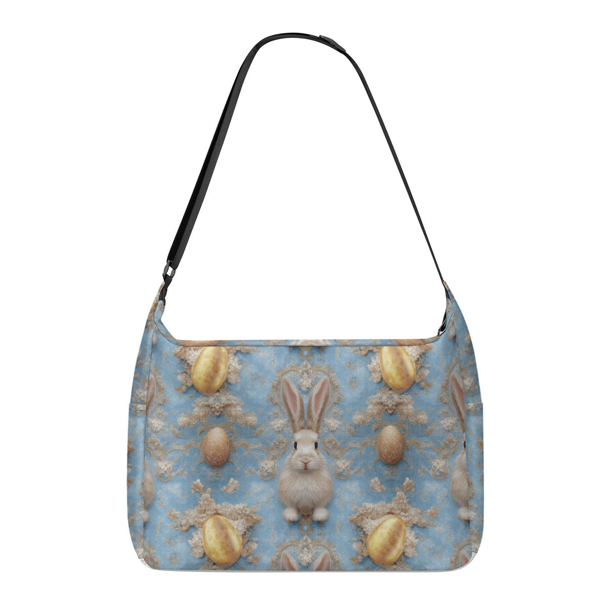 PGP Holiday Meadow Bunny Messenger Bag – Stylish & Spacious Adult Version Easter Basket