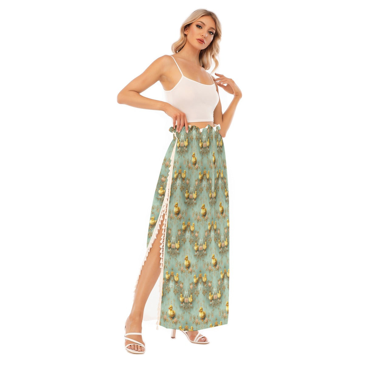 PGP Holiday Blue-Bill Charm Women's Side Split Skirt