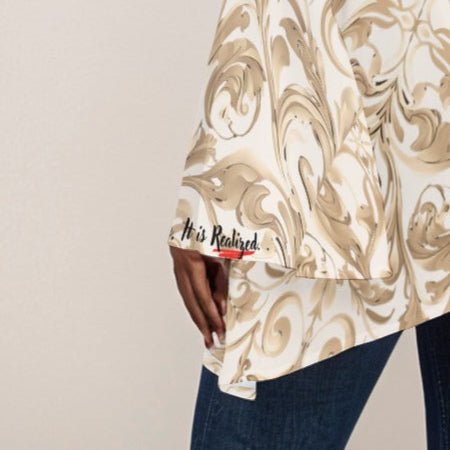 PGP Holiday Realized Flared Sleeves V-neck Blouse - Stylish Butterfly Sleeve Top for Women