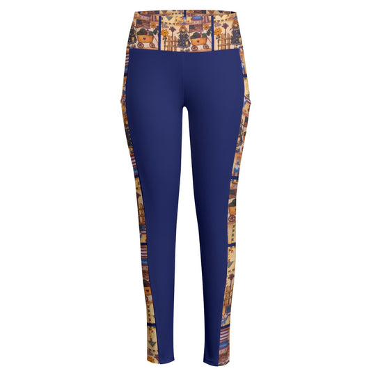 Suzanne Independence Day High Waist Leggings with Side Pocket – PGP Holiday Activewear