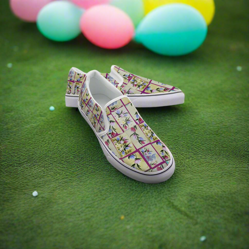 PGP Holiday Suzanne Bunny Garden Kid's Slip-On Sneakers
