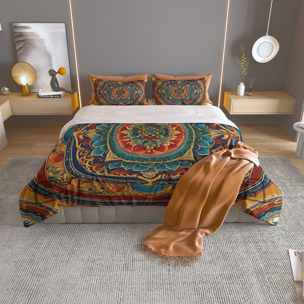 PGP Holiday 5 Element Mandala Bedding Set – Soft, Washable, and Breathable