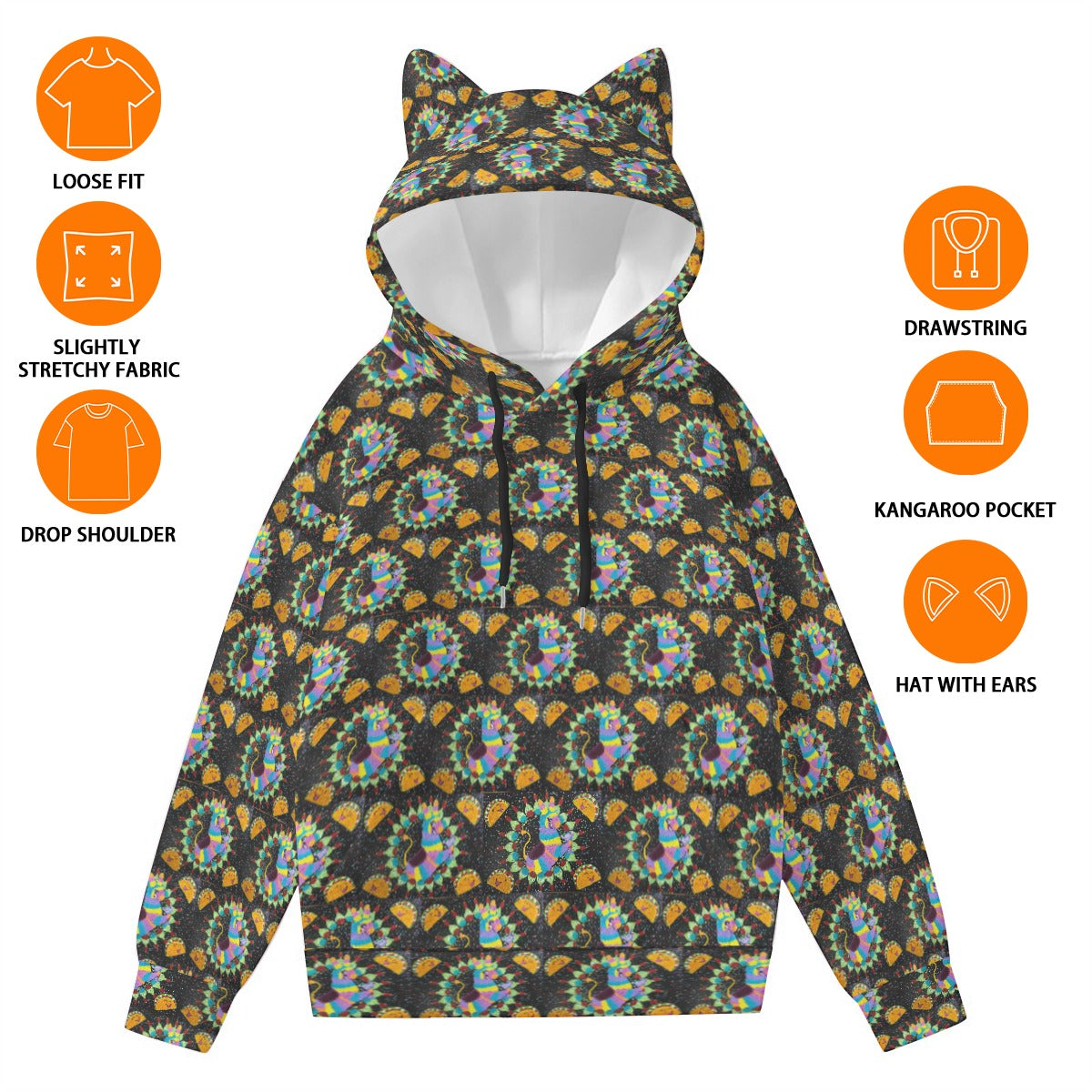 PGP Holiday Margeaux Piñata Cantina Kangaroo Pocket Kitten Hoodie